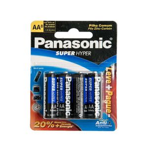 Pilha Comum AA Leve+Pague- com 8 unidades - Panasonic