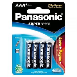 Pilha Panasonic Comum Palito Aaa Com 8 Unidades - Panasonic