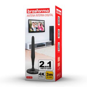 Antena Digital Interna Omnidirecional UHF e HDTV - Brasforma