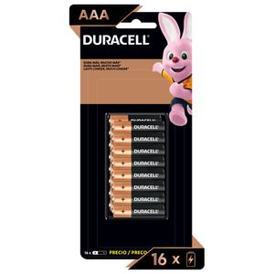 Pilha Alcalina Palito AAA Blister Com 16 Unidades AAA16 - Duracell