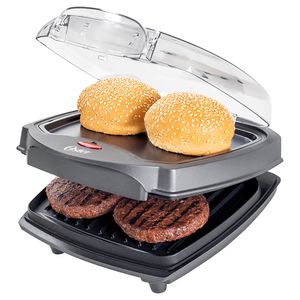 Grill 2 Em 1 Burguer 127v Preto/cinza - Oster