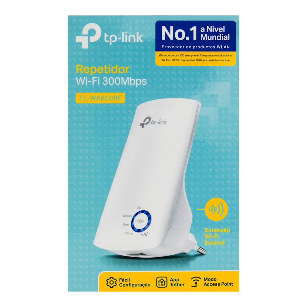 Repetidor Expansor de Sinal 300 Mbps Tl wa850re Wireless Tplink