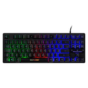 Teclado Gamer 1200dpi Teclas de Membrana LED Rainbow TC261 - Multilaser