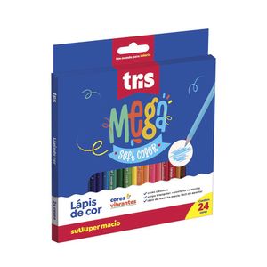 Lápis de Cor Mega Soft Color 24 Cores - Tris