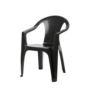 Cadeira Tambaba Com Braço Plástica Preta - Plastex