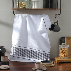Pano Copa Felpudo Vitoria Jacquard Para Bordar Liso Preto 45x70cm - Dohler