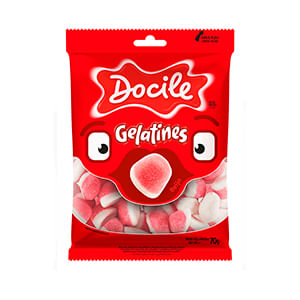 Bala Gelatines Beijo 70g - Docile