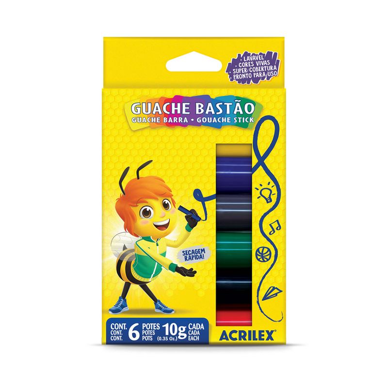 Tinta_Guache_Bastão_6_Cores_10g_-_Acrilex