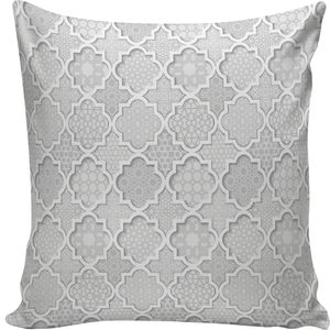 Almofada 100% Poliéster Arabic Cinza 40x40cm - Nsw Decor