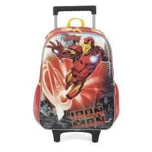 Mochila de Rodinha Infantil Homem de Ferro Preto - Luxcel