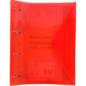 Fichário Universitário Lights Neon Pvc Laranja 96 Folhas - ACP