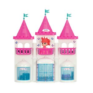 Castelo Princess Meg Plástico Branco E Pink - Magic Toys
