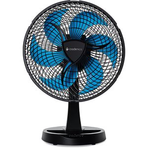 Ventilador de Mesa New Windy 6 Pás Preto e Azul 50w 220v 30cm VTR560220 - Cadence