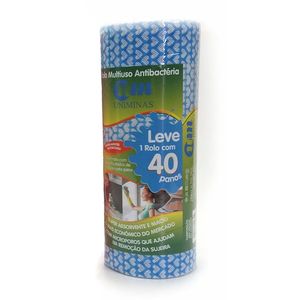 Rolo Multiuso Antibactéria 33cmx20m Com 40 Panos - Guaratinguetá