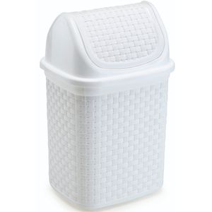 Lixeira de Pia Basculante Rattan 4,5L Branco - Nitron
