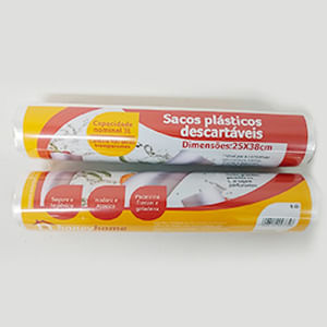 Rolo Sacos Descartáveis 100 Unidades 3 Litros 25x38cm - honeyhome