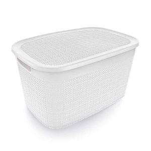 Cesto Juta Europa Grande Branco 22,3x28x41cm - Nitron