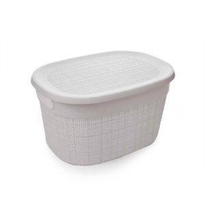 Cesto Juta Europa Pequeno Branco 15x20,4x27cm - Nitron