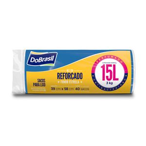 Saco de Lixo Perfumado 15 Litros Azul Rolo com 40 Unidades - Dobrasil