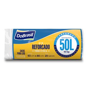 Saco de Lixo Perfumado 50 Litros Azul Rolo com 20 Unidades - Dobrasil