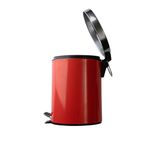 Lixeira_Com_Pedal_Duo_Aço_Inox_Vermelha_5_Litros_27,8x20cm_-_honeyhome