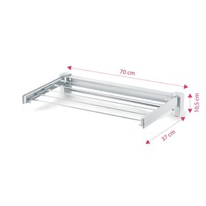 Varal Retrátil Plástico Branco 5kg - Ordene