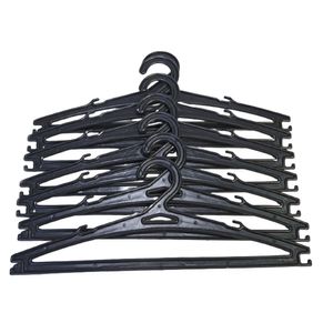 Conjunto de Cabides Preto 12 Peças 40cm - Joy Plásticos