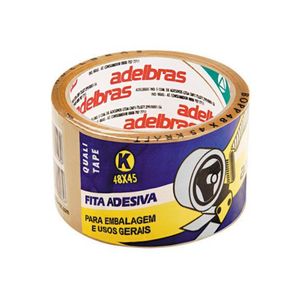 Fita para Embalagem Marrom 48mmx45m Qualitape Sleeve 0610000005/ 0811000001 - Adelbras