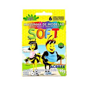 Massa Para Modelar Soft Com 6 Unidades 073160000 - Acrilex