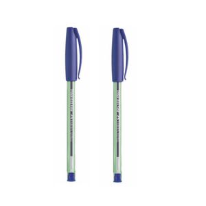 Caneta Esferográfica Trilux Ponta Fina Blister Com 2 Unidades Azul - Faber Castell