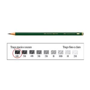 Lápis Grafite 6B Castell 9000 com 4 Unidades - Faber Castell