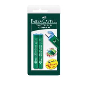 Grafite Polymer 0.7mm 2B Cartela 2 Tubos com 12 Grafites Cada - Faber Castell