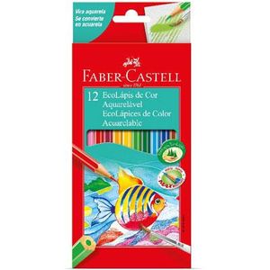 Lápis 12 Cores Ecolápis Aquarelável - Faber Castell