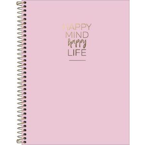 Caderno Capa Dura Universitário Happy 10 Matérias 160 Folhas - Tilibra
