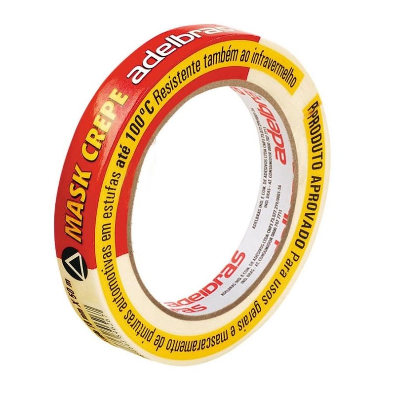 Fita Crepe 18mmx50m Mask Crepe Sleeve 0615000006 - Adelbras - lojasmel