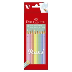 Lapís de Cor Tons Pasteis Com 10 Cores - Faber Castell