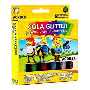 Cola Glitter 6 Cores - Acrilex