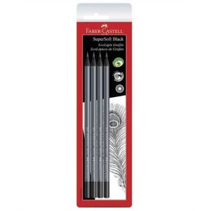 Lápis Ecolápis Grafite Super Soft Black com 4 Unidades - Faber Castell