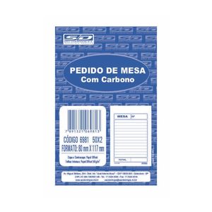 Pedido de Mesa com Carbono 50 Folhas com 2 vias - São Domingos