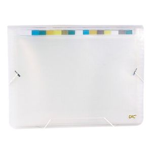 Pasta Sanfonada A4 com 12 Divisórias Transparente - Dac