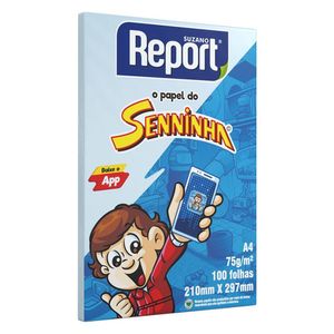 Papel Sulfite Report Seninha A4 75g 210x297 com 100 Folhas Azul - Report