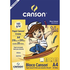 Bloco de Desenho Creme 20 Folhas A4 - Canson