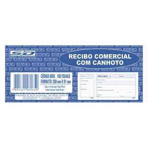 Bloco Recibo Comercial com Canhoto 100 Folhas  - São Domingos