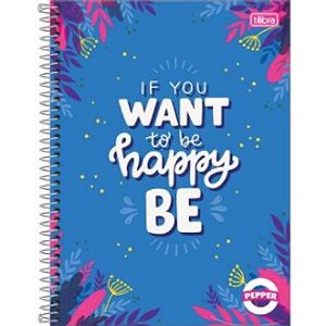 Caderno Capa Dura Universitário Pepper Feminino 20 Matérias 320 Folhas Sortido- Tilibra
