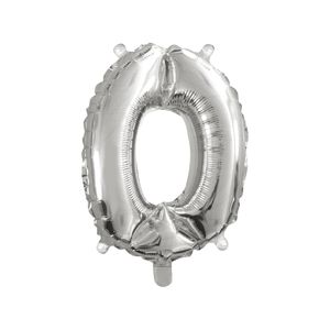Balão Número 0 Zero 16 Polegadas Prata Brilhoso - Brdecor