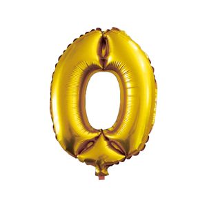 Balão Número 0 Zero 16 Polegadas Dourado - Brdecor