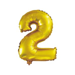 Balão Número 2 Dois Dourado 40cm - Brdecor