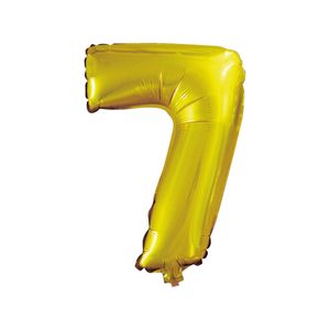 Balão Número 7 Sete Dourado 40cm - Brdecor