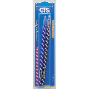 Caneta Esferográfica Spiro 0,7mm Azul/preta Blister Com 2 Peças - Cis