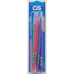 Caneta Esferográfica Spiro 0,7mm Sortida Blister Com 5 Peças - Cis